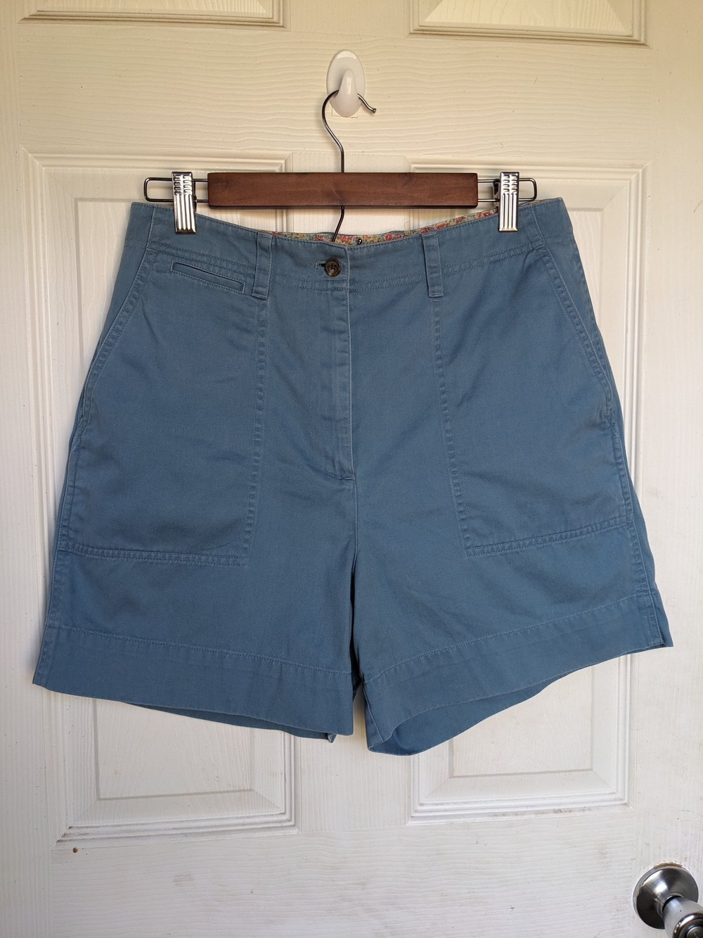RALPH LAUREN Vintage Blue Cotton Shorts - Women